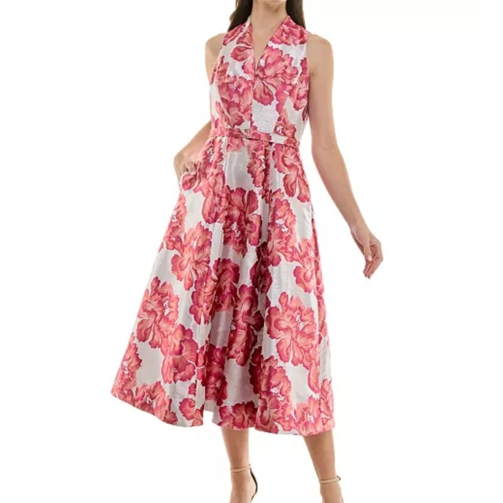 Taylor Pink and White Floral Kids Dress